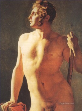 Desnudo Painting - Torso masculino desnudo Jean Auguste Dominique Ingres